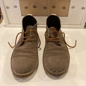 Leather suede Chukka boots | Green Grey | Size 8